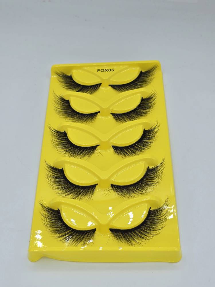 chida-eyelash-5x-fox05 مژه روباهی 5 جفته مدل X05 - Image 1